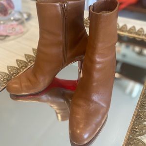 Christian Louboutin Cognac Adox Bootie Size 38 1/2
